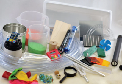 Equipment spread out on table