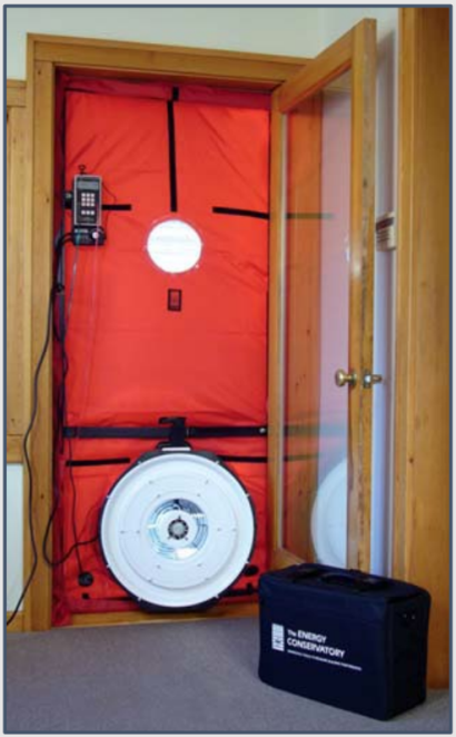 blower door setup 