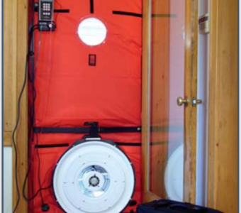 blower door setup 